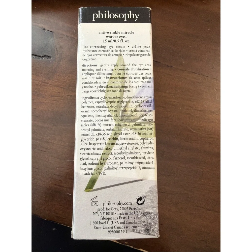 Philosophy Anti-Wrinkle Miracle Worker Eye + Line Correcting Eye Cream 0.5oz